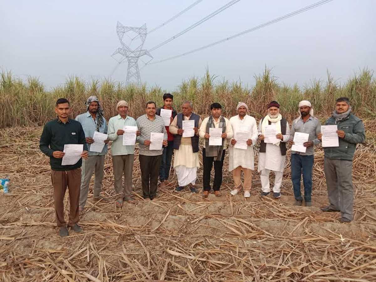 किसान संदेश अभियान के तहत प्रदेश सरकार के दिए वादे को दिलाया याद